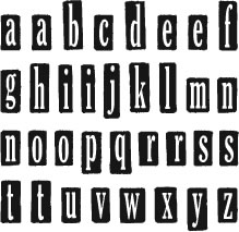Technique Tuesday - Alphabet Stamp Set - Paris Nights Lowercase Letters Large  (sold individually)